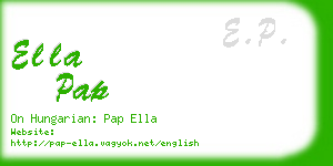 ella pap business card
